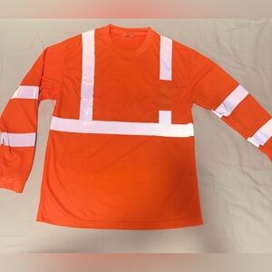 NEW Orange Safety mens Shirt SIZE L never worn